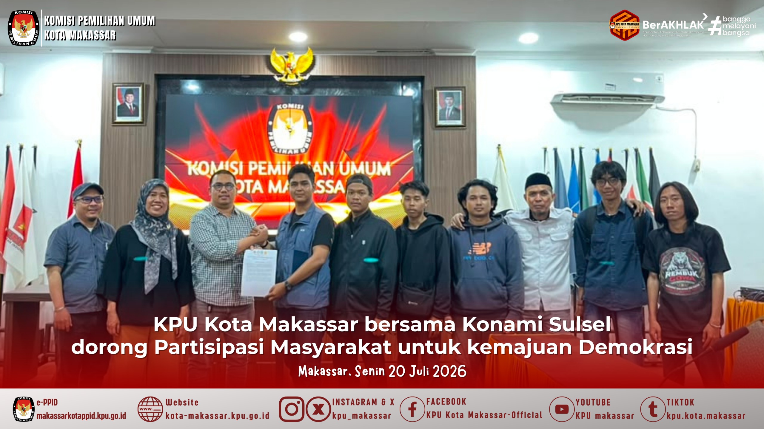 KPU Kota Makassar Menerima Konamil Sulsel dalam Menyampaikan Pernyataan Sikap